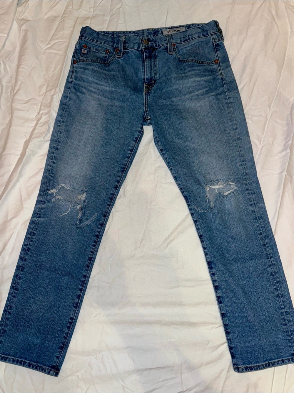 AG-ED Denim Adriano Goldschmied Ex-Boyfriend Slim Distressed Jeans 29R
